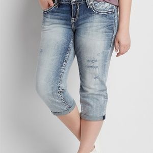 Vigoss plus size faded capris